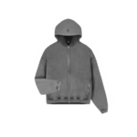 Initial Zip Hoodie Grey
