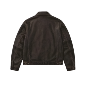 Represent Sunfade Leather Jacket Brown